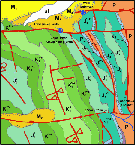 Geological survey of the cave area (gif, 40 k)